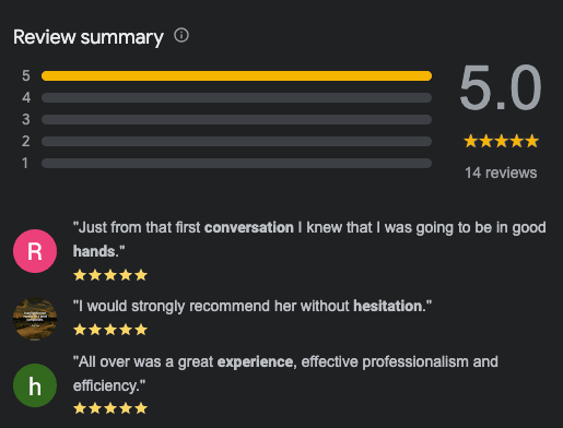 Ketamine Google Business Profile Reviews