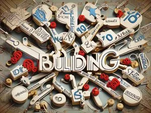 A digital artwork featuring the word