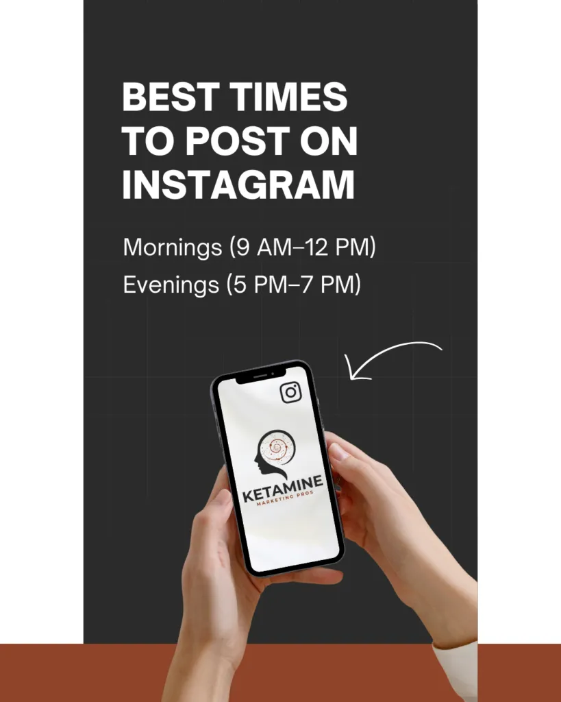 A person holds a smartphone displaying a ketamine-related logo. Text above reads, 