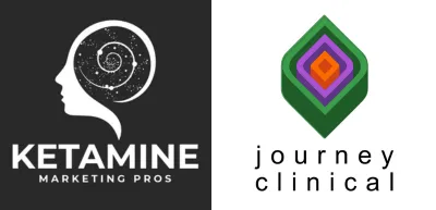 Two logos side by side: on the left, a profile of a head with a spiral galaxy inside, labeled 